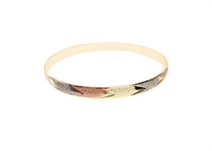 Three Tone Plated | Diamond Cut Bangles